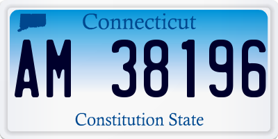 CT license plate AM38196