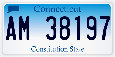 CT license plate AM38197