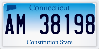 CT license plate AM38198