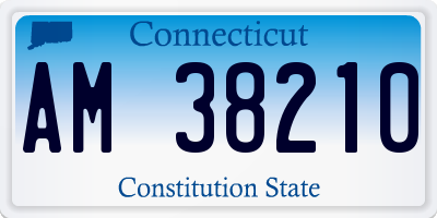 CT license plate AM38210