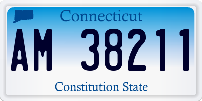 CT license plate AM38211