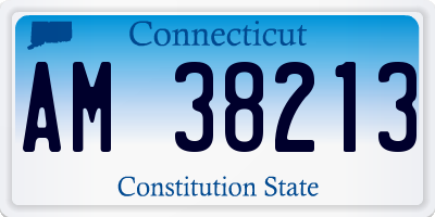 CT license plate AM38213
