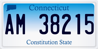 CT license plate AM38215