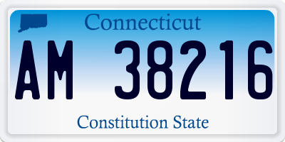 CT license plate AM38216