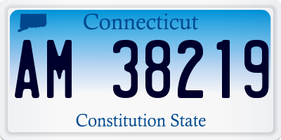 CT license plate AM38219