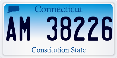 CT license plate AM38226