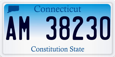 CT license plate AM38230