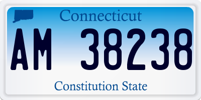 CT license plate AM38238