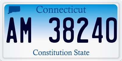 CT license plate AM38240