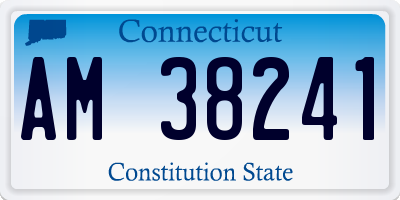 CT license plate AM38241