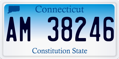 CT license plate AM38246