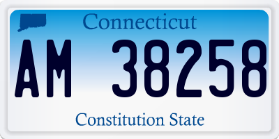 CT license plate AM38258