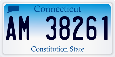 CT license plate AM38261