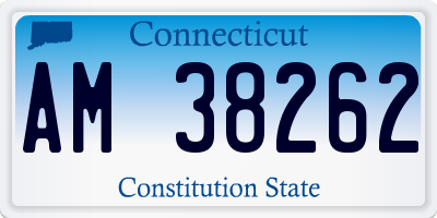 CT license plate AM38262