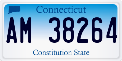 CT license plate AM38264