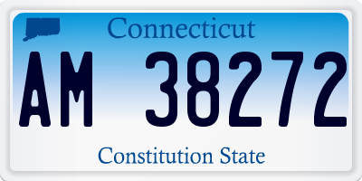 CT license plate AM38272