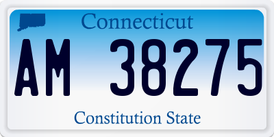 CT license plate AM38275