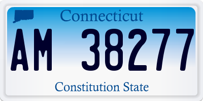 CT license plate AM38277