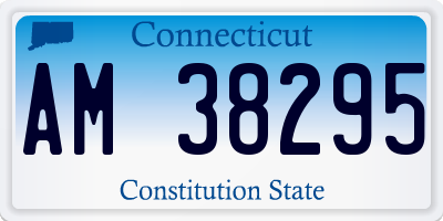 CT license plate AM38295