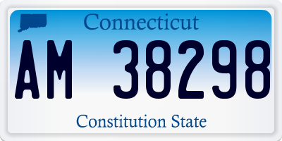 CT license plate AM38298