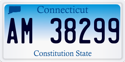 CT license plate AM38299