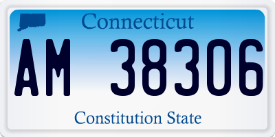CT license plate AM38306