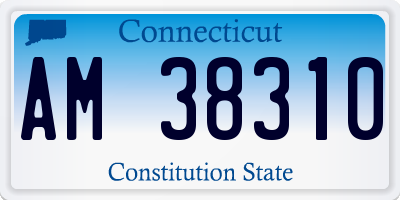CT license plate AM38310