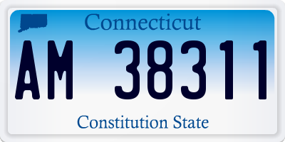 CT license plate AM38311