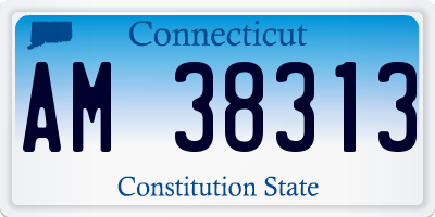 CT license plate AM38313