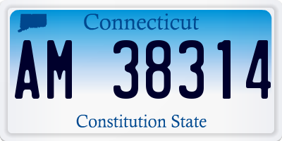 CT license plate AM38314