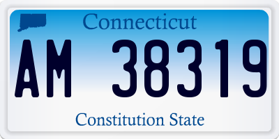 CT license plate AM38319
