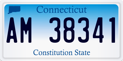 CT license plate AM38341