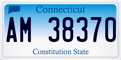 CT license plate AM38370