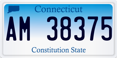 CT license plate AM38375
