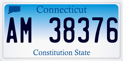 CT license plate AM38376
