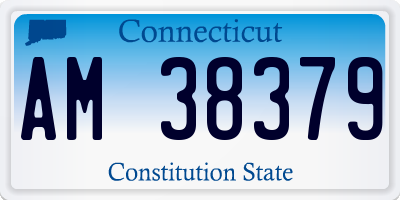 CT license plate AM38379