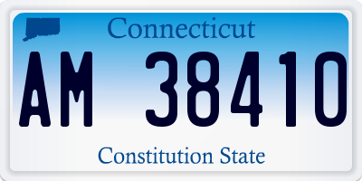 CT license plate AM38410