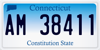 CT license plate AM38411