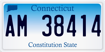CT license plate AM38414
