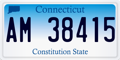CT license plate AM38415