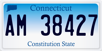 CT license plate AM38427