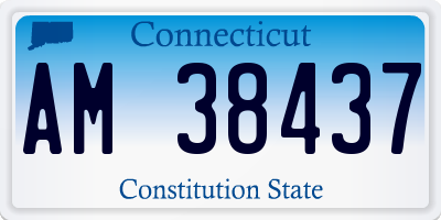 CT license plate AM38437