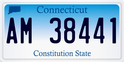 CT license plate AM38441