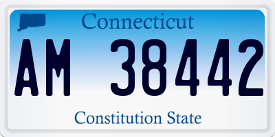 CT license plate AM38442