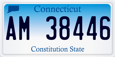 CT license plate AM38446
