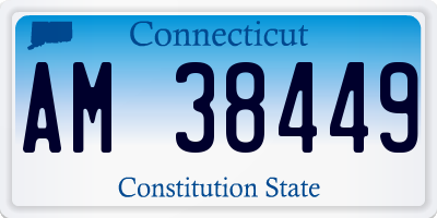 CT license plate AM38449