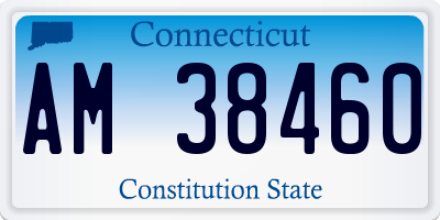 CT license plate AM38460
