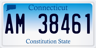 CT license plate AM38461