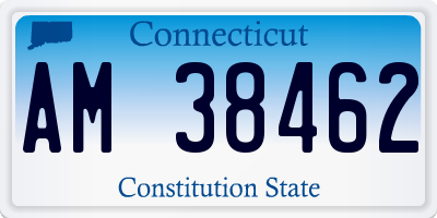 CT license plate AM38462