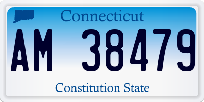 CT license plate AM38479